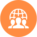 Network Icon in Orange
