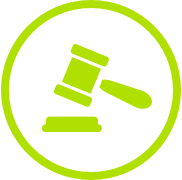 Gavel Icon in Green